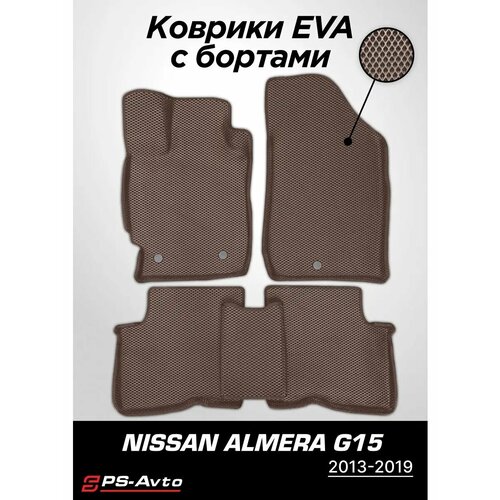 Коврики EVA 3D с бортами Nissan Almera G15 фото, описание