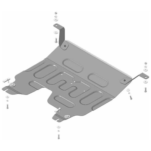 Усиленная защита Motodor картера двигателя, кпп. 2 мм, сталь. для Hyundai Creta 2021-н. в. арт.70906 фото, описание