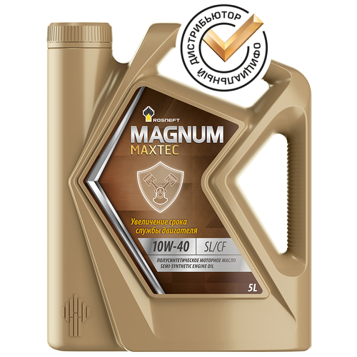 Полусинтетическое моторное масло Роснефть Magnum Maxtec 10W-40, 5 л, 1 шт. фото, описание