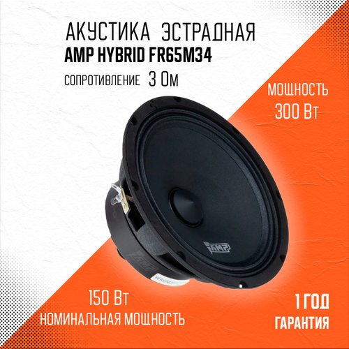 Акустика эстрадная AMP Hybrid FR65M34/ Колонки автомобильные 16 см фото, описание