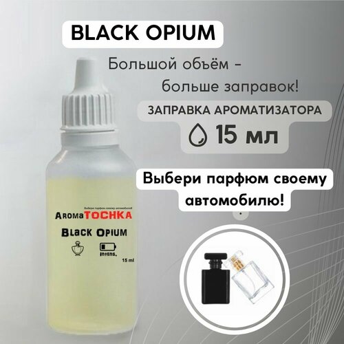 Аромамасло заправка ароматизатора в машину Black Opium, 15мл / парфюм для автомобиля фото, описание