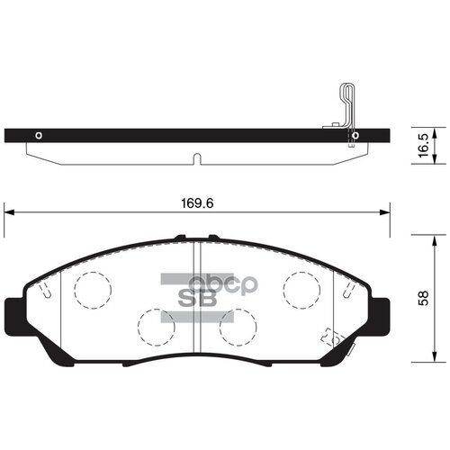 Колодки тормозные передние SP1452 для HONDA PILOT 2008- / ACURA MDX 2006- фото, описание