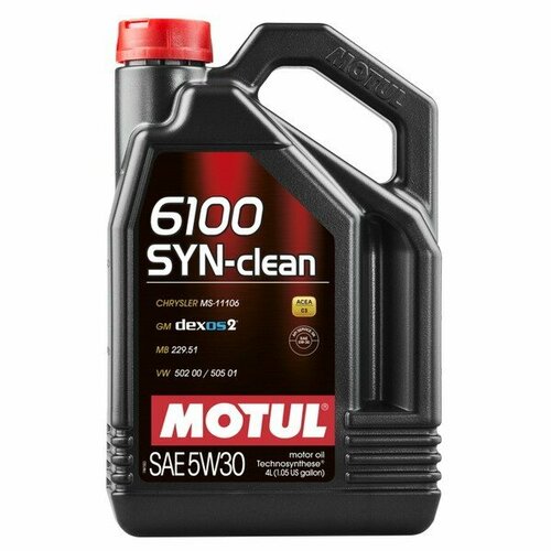 MOTUL Масло моторное MOTUL 6100 SYN-CLEAN 5W-30 (4л) 112134 фото, описание