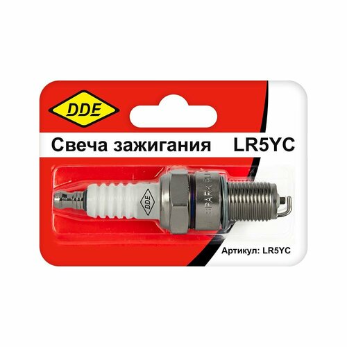 Свеча зажигания DDE - LR5YC (Champion RN9YC, Bosch WR7DC, NGK BPR6ES, TORCH F7RTC/F6RTC) GG950 фото, описание