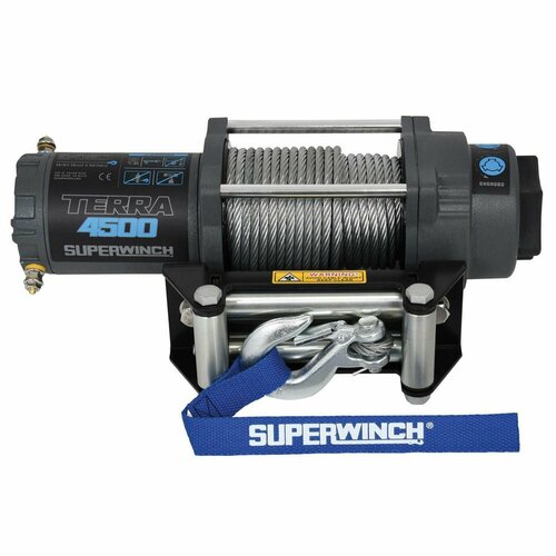 Лебедка для квадроцикла Superwinch Terra 4500 Gen2 стальной трос фото, описание