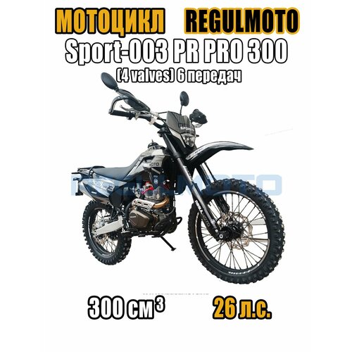 Мотоцикл Sport-003 PR PRO (4 valves) 6 скоростей, Чёрный, 300302-1 фото, описание