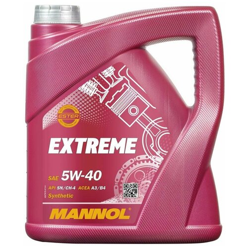 Моторное масло Mannol 7915 Extreme 5W-40 синтетическое 4 л фото, описание