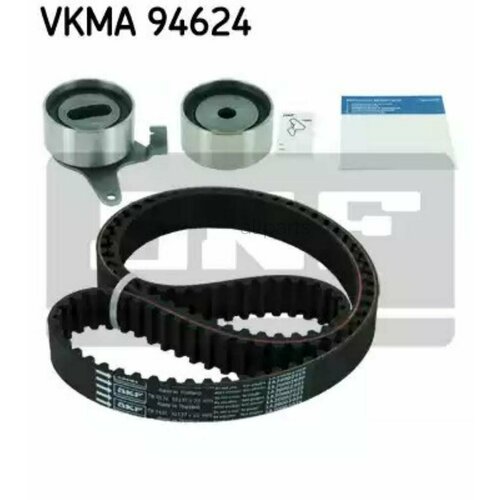 SKF VKMA 94624 Комплект ГРМ KIA CARENS/RIO/SHUMA 1.5/1.6 2000 =>  (ролик 2шт+ремень 137x22) фото, описание